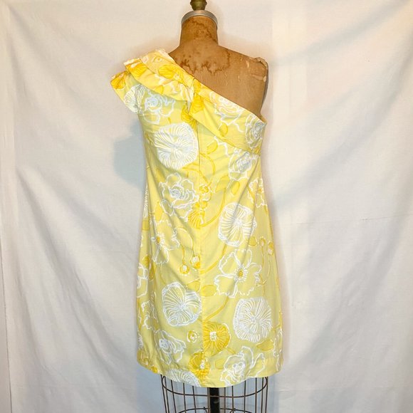 Lilly Pulitzer Sandra One Shoulder Ruffle Mini Dress - Picture 4 of 9